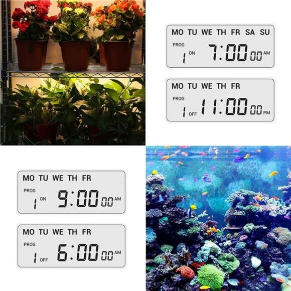 8-Outlet Programmable Power Strip with Timer (4 Timed/ 4 Always On), 6ft - Picture 6 of 6